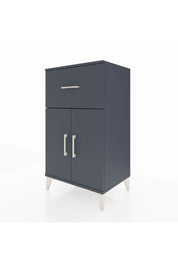 Hyperion Komodin Tek Raflı Tek Çekmeceli 2 Kapaklı 60x44x106 Antrasit-Antrasit