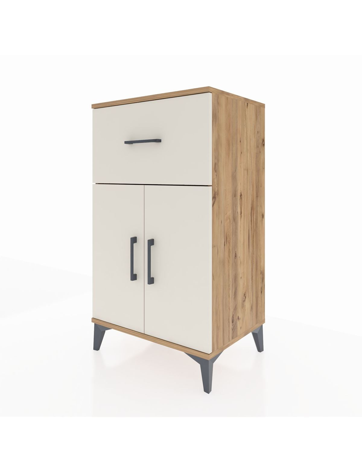 Hyperion Komodin Tek Raflı Tek Çekmeceli 2 Kapaklı 60x44x106 - S48M010V7B