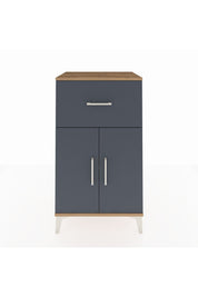 Hyperion Komodin Tek Raflı Tek Çekmeceli 2 Kapaklı 60x44x106 Çam-Antrasit