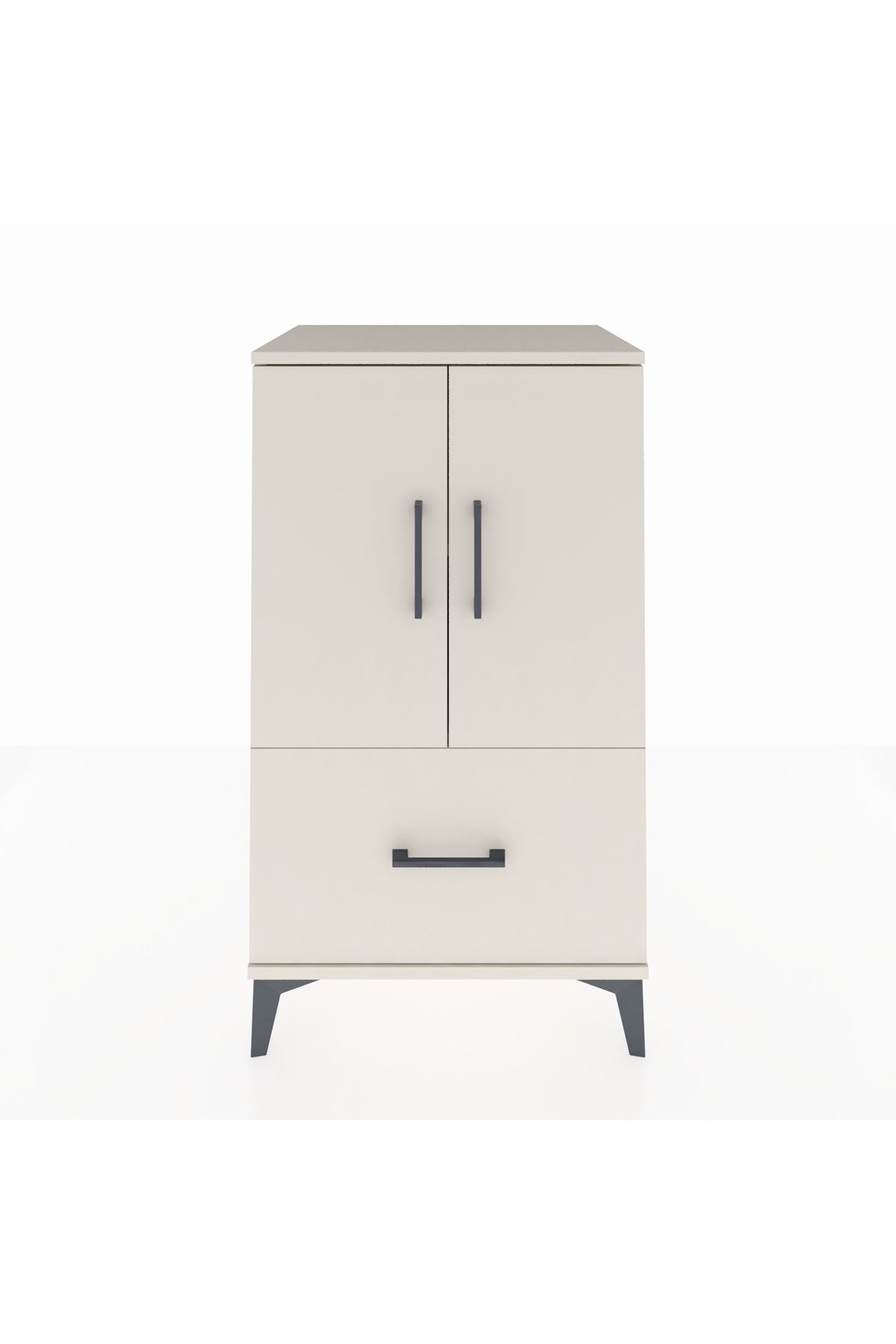 Hyperion Komodin 2 Raflı Tek Çekmeceli 2 Kapaklı 60x44x106 Aytaşı-Aytaşı