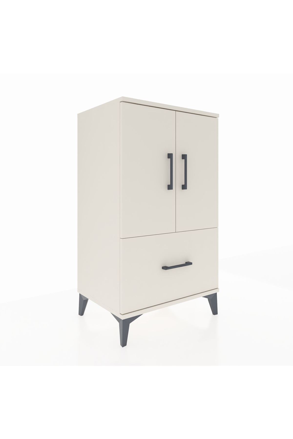 Hyperion Komodin 2 Raflı Tek Çekmeceli 2 Kapaklı 60x44x106 Aytaşı-Aytaşı