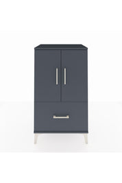 Hyperion Komodin 2 Raflı Tek Çekmeceli 2 Kapaklı 60x44x106 Antrasit-Antrasit