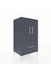 Hyperion Komodin 2 Raflı Tek Çekmeceli 2 Kapaklı 60x44x106 Antrasit-Antrasit