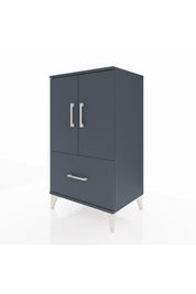 Hyperion Komodin 2 Raflı Tek Çekmeceli 2 Kapaklı 60x44x106 Antrasit-Antrasit