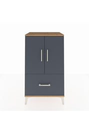 Hyperion Komodin 2 Raflı Tek Çekmeceli 2 Kapaklı 60x44x106 Çam-Antrasit