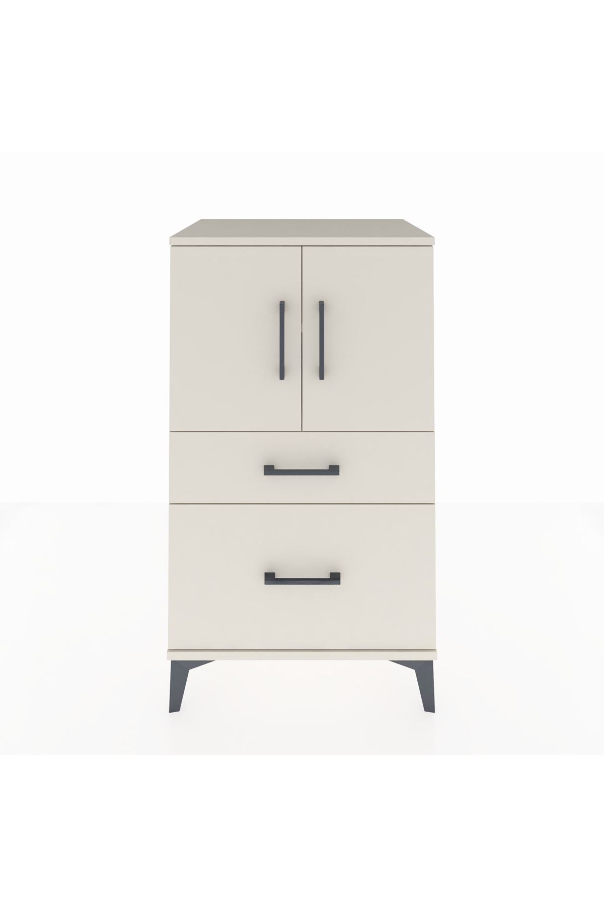 Hyperion Komodin 2 Raflı 2 Çekmeceli 2 Kapaklı 60x44x106 Aytaşı-Aytaşı