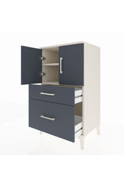 Hyperion Komodin 2 Raflı 2 Çekmeceli 2 Kapaklı 60x44x106 Aytaşı-Antrasit