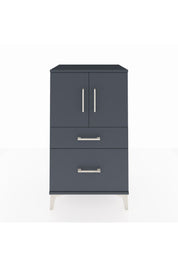 Hyperion Komodin 2 Raflı 2 Çekmeceli 2 Kapaklı 60x44x106 Antrasit-Antrasit
