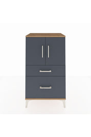 Hyperion Komodin 2 Raflı 2 Çekmeceli 2 Kapaklı 60x44x106 Çam-Antrasit