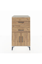 Hyperion Komodin Tek Raflı 2 Çekmeceli 2 Kapaklı 60x44x106 Aytaşı-Çam