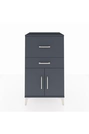 Hyperion Komodin Tek Raflı 2 Çekmeceli 2 Kapaklı 60x44x106 Antrasit-Antrasit