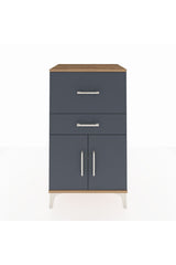 Hyperion Komodin Tek Raflı 2 Çekmeceli 2 Kapaklı 60x44x106