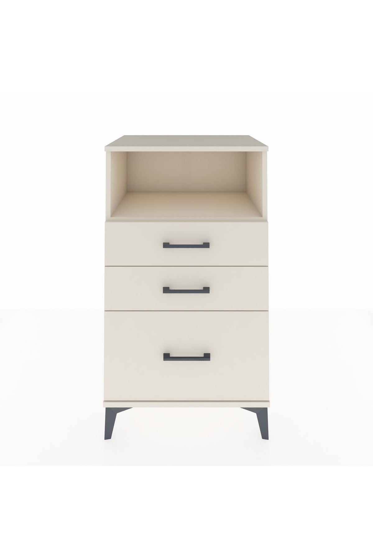 Hyperion Komodin Tek Raflı 3 Çekmeceli 60x44x106 Aytaşı-Aytaşı