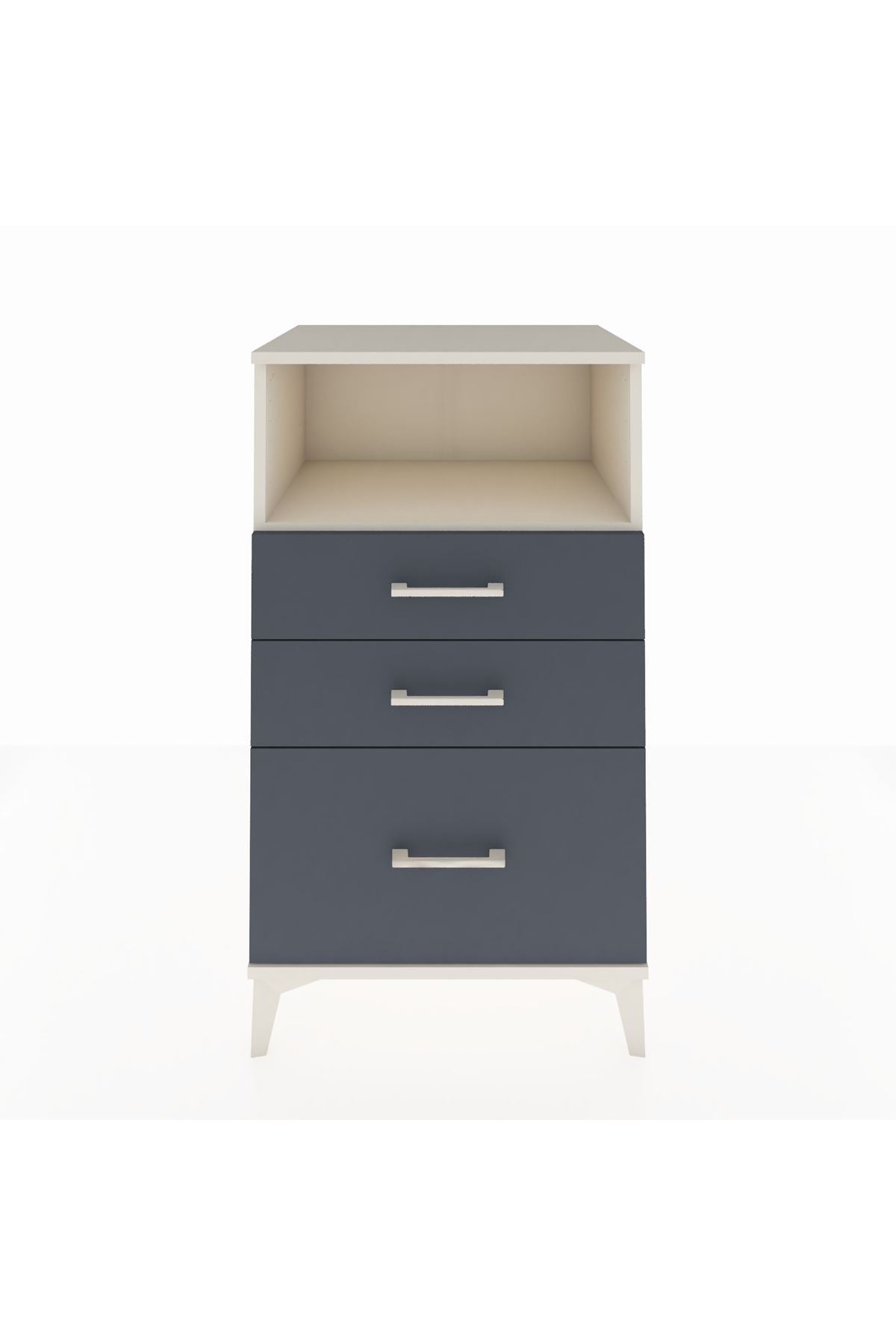 Hyperion Komodin Tek Raflı 3 Çekmeceli 60x44x106 Aytaşı-Antrasit