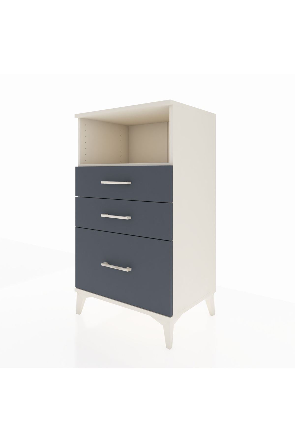 Hyperion Komodin Tek Raflı 3 Çekmeceli 60x44x106 Aytaşı-Antrasit