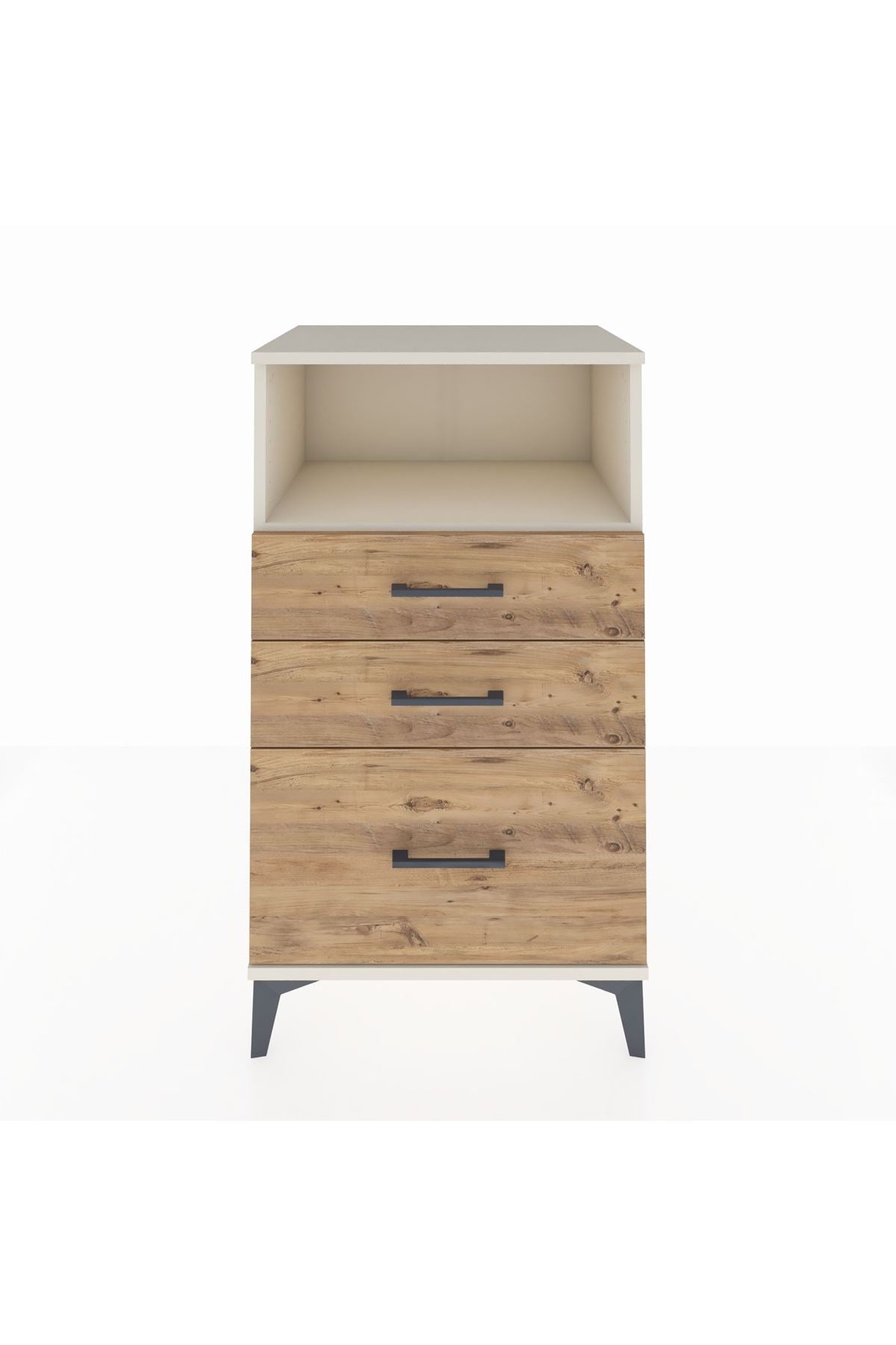Hyperion Komodin Tek Raflı 3 Çekmeceli 60x44x106 Aytaşı-Çam