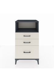 Hyperion Komodin Tek Raflı 3 Çekmeceli 60x44x106 Antrasit-Aytaşı