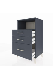 Hyperion Komodin Tek Raflı 3 Çekmeceli 60x44x106 Antrasit-Antrasit