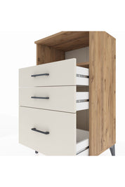 Hyperion Komodin Tek Raflı 3 Çekmeceli 60x44x106 Çam-Aytaşı