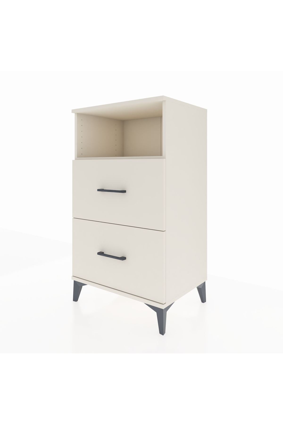 Hyperion Komodin Tek Raflı 2 Çekmeceli 60x44x106 Aytaşı-Aytaşı