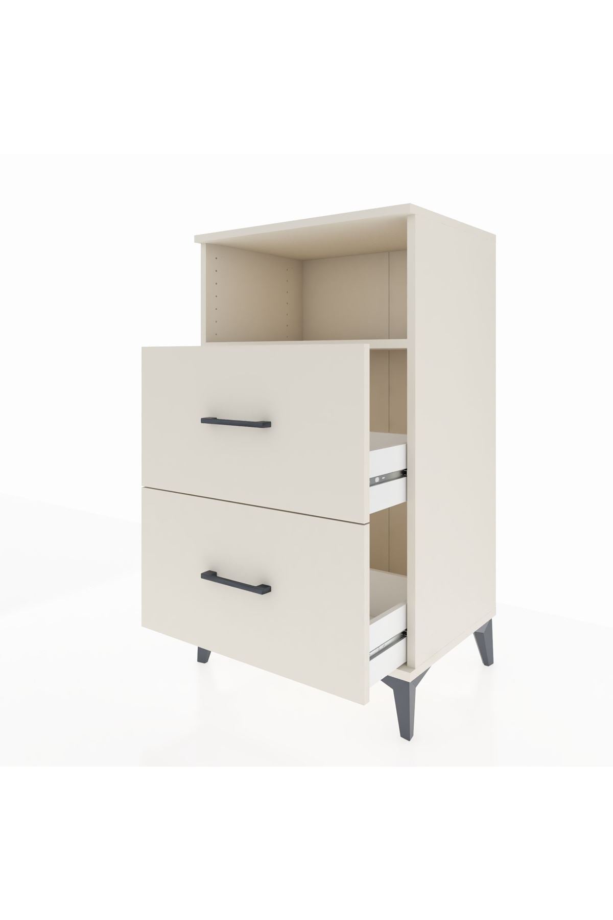 Hyperion Komodin Tek Raflı 2 Çekmeceli 60x44x106 Aytaşı-Aytaşı