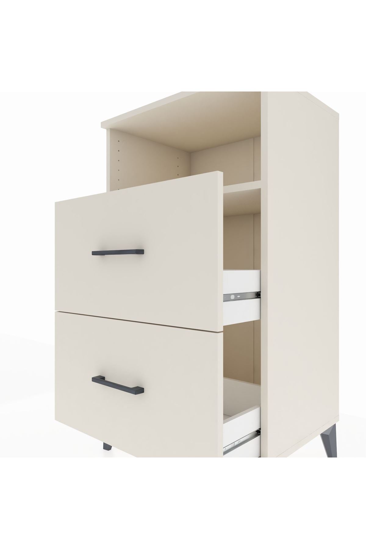 Hyperion Komodin Tek Raflı 2 Çekmeceli 60x44x106 Aytaşı-Aytaşı