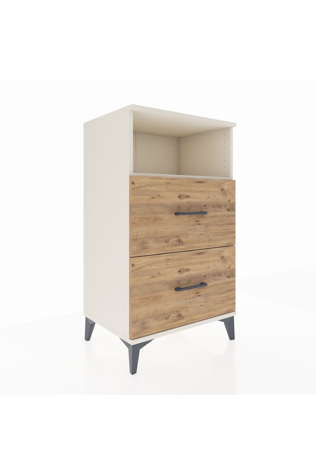 Hyperion Komodin Tek Raflı 2 Çekmeceli 60x44x106 Aytaşı-Çam