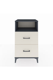 Hyperion Komodin Tek Raflı 2 Çekmeceli 60x44x106 Antrasit-Aytaşı