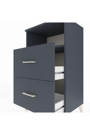 Hyperion Komodin Tek Raflı 2 Çekmeceli 60x44x106 Antrasit-Antrasit