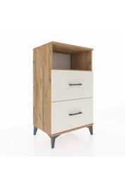 Hyperion Komodin Tek Raflı 2 Çekmeceli 60x44x106 Çam-Aytaşı