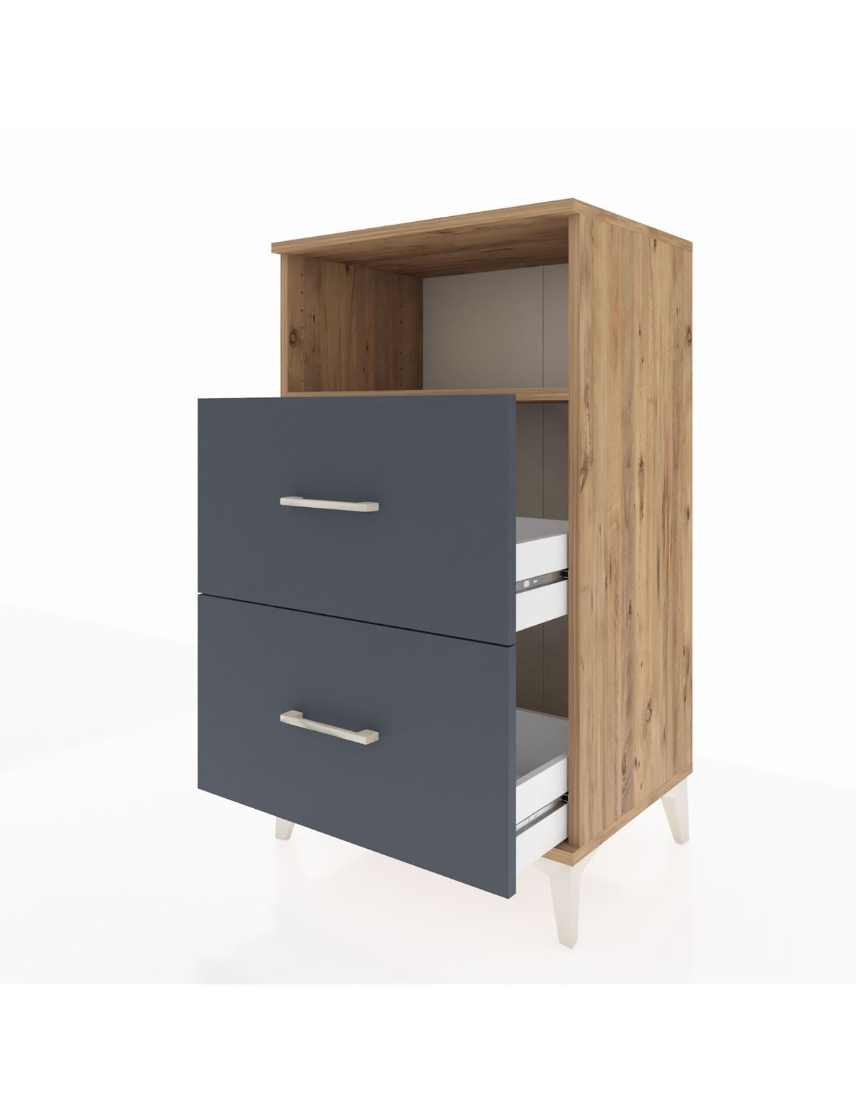 Hyperion Komodin Tek Raflı 2 Çekmeceli 60x44x106 - S48M015V8B