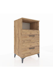 Hyperion Komodin Tek Raflı 2 Çekmeceli 60x44x106 Çam-Çam
