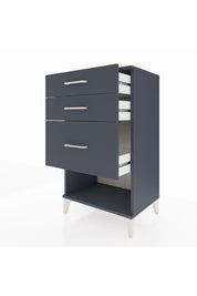 Hyperion Komodin 3 Çekmeceli 60x44x106 Antrasit-Antrasit