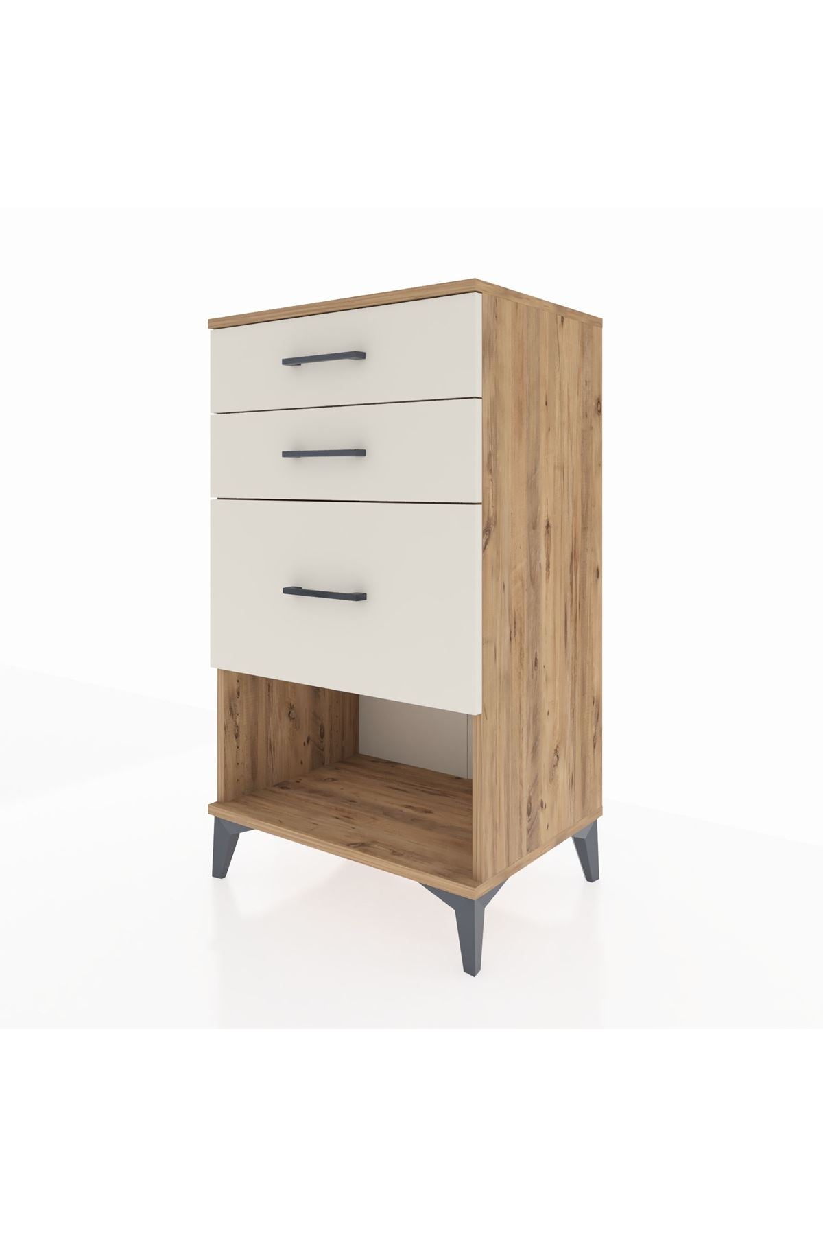 Hyperion Komodin 3 Çekmeceli 60x44x106 Çam-Aytaşı