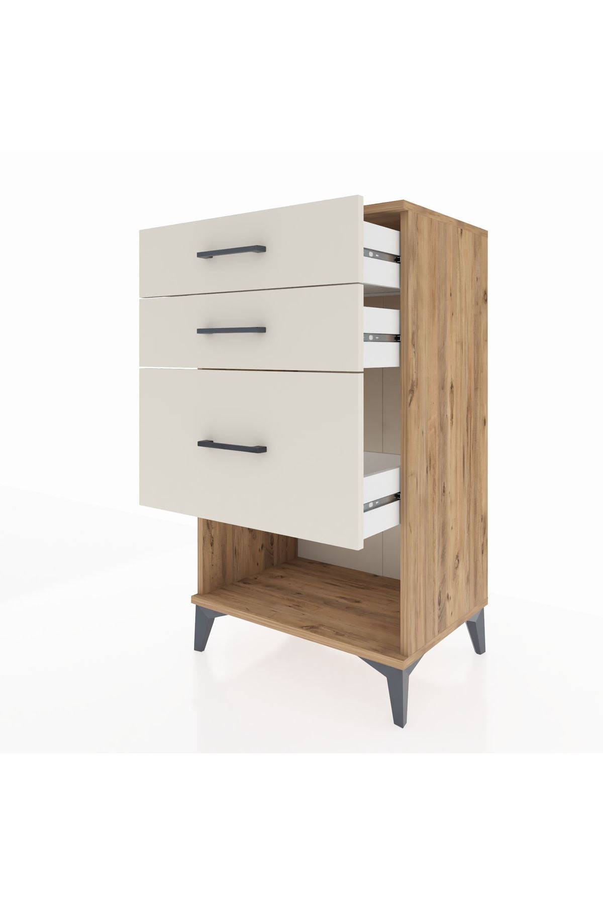 Hyperion Komodin 3 Çekmeceli 60x44x106 Çam-Aytaşı