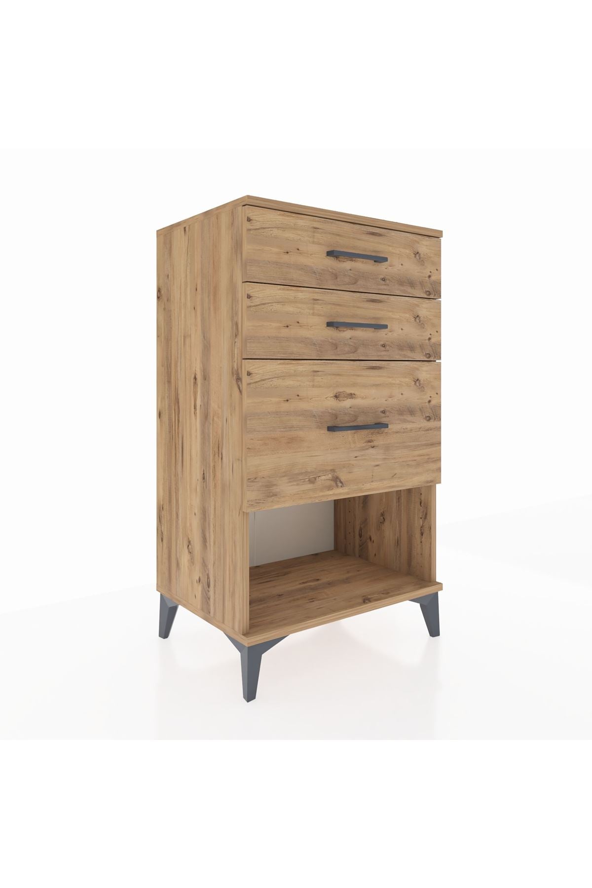 Hyperion Komodin 3 Çekmeceli 60x44x106 Çam-Çam