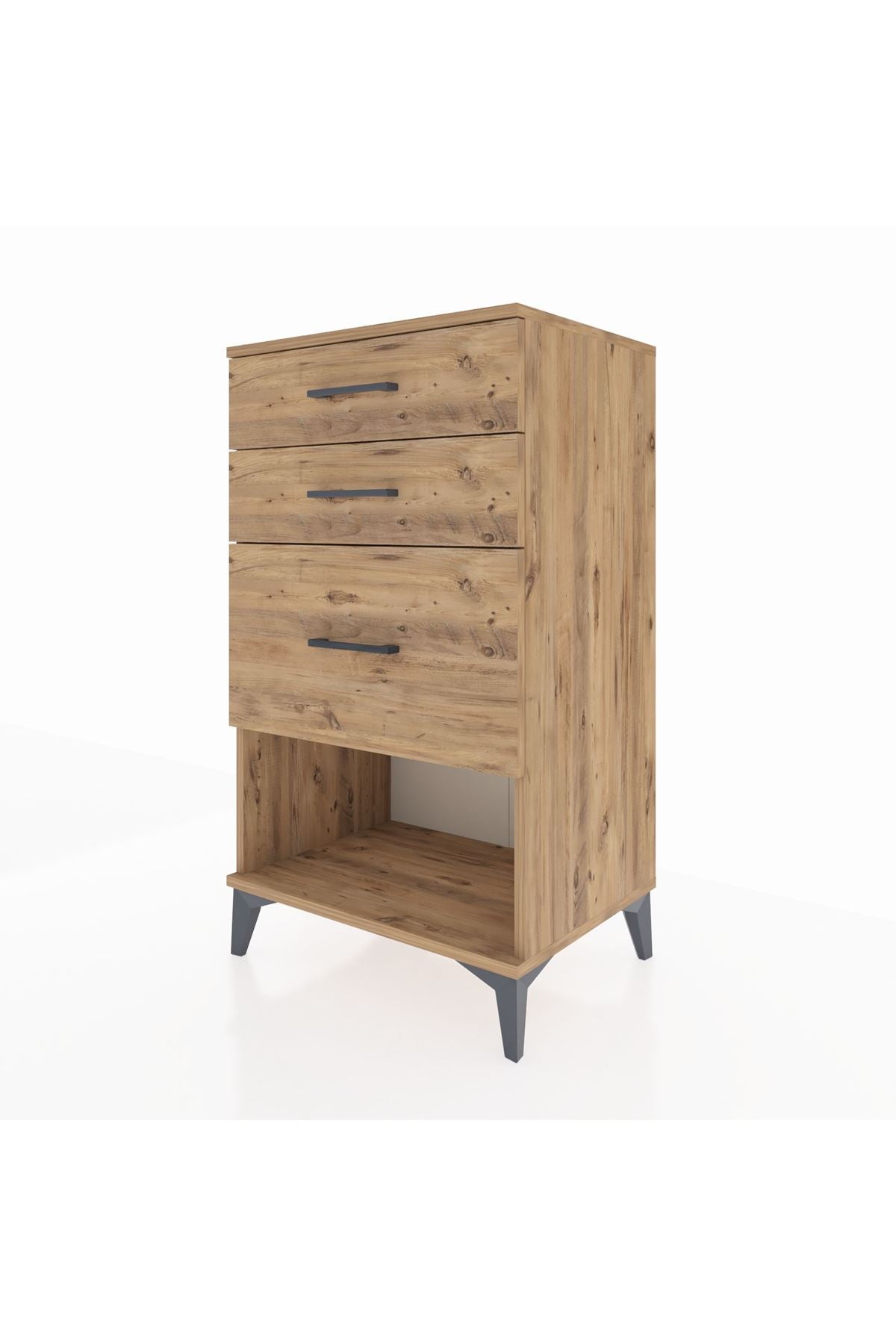 Hyperion Komodin 3 Çekmeceli 60x44x106 Çam-Çam