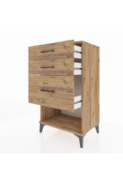Hyperion Komodin 3 Çekmeceli 60x44x106 Çam-Çam