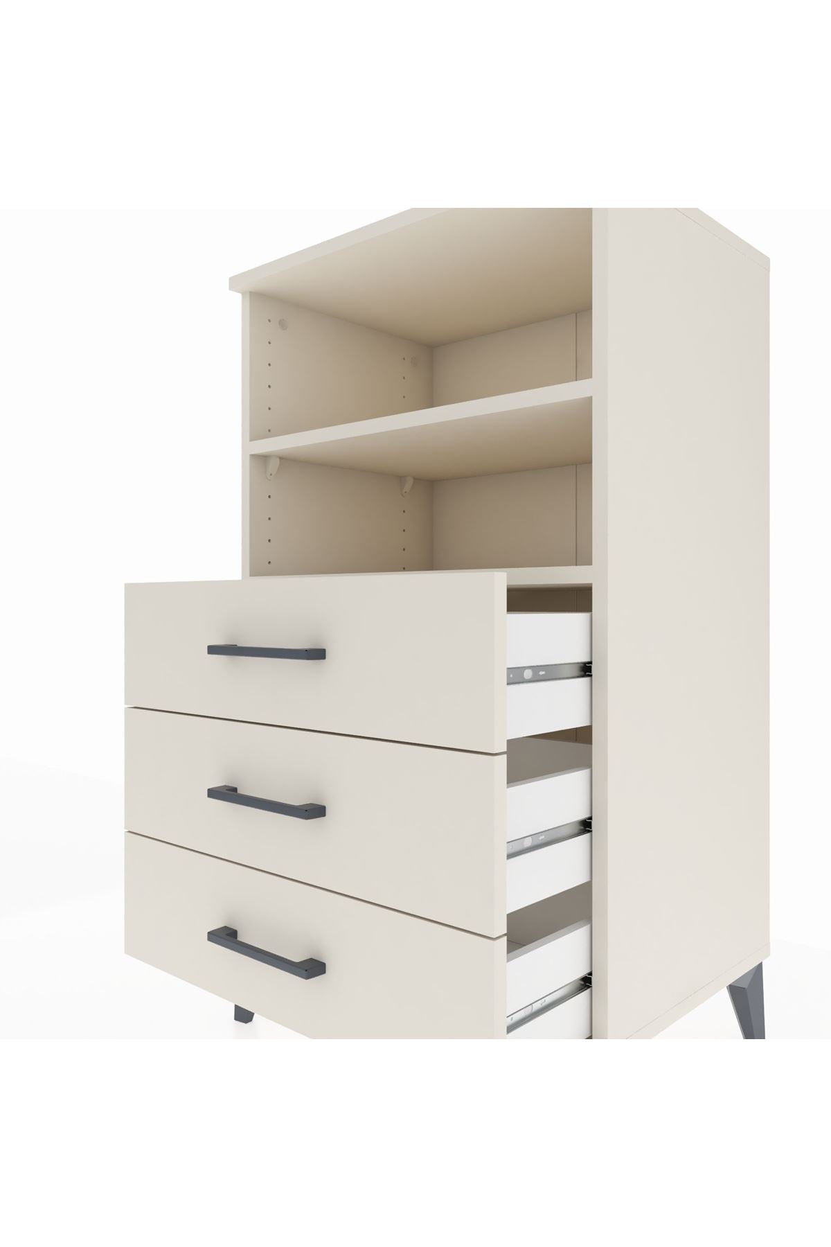 Hyperion Komodin 2 Raflı 3 Çekmeceli 60x44x106 Aytaşı-Aytaşı
