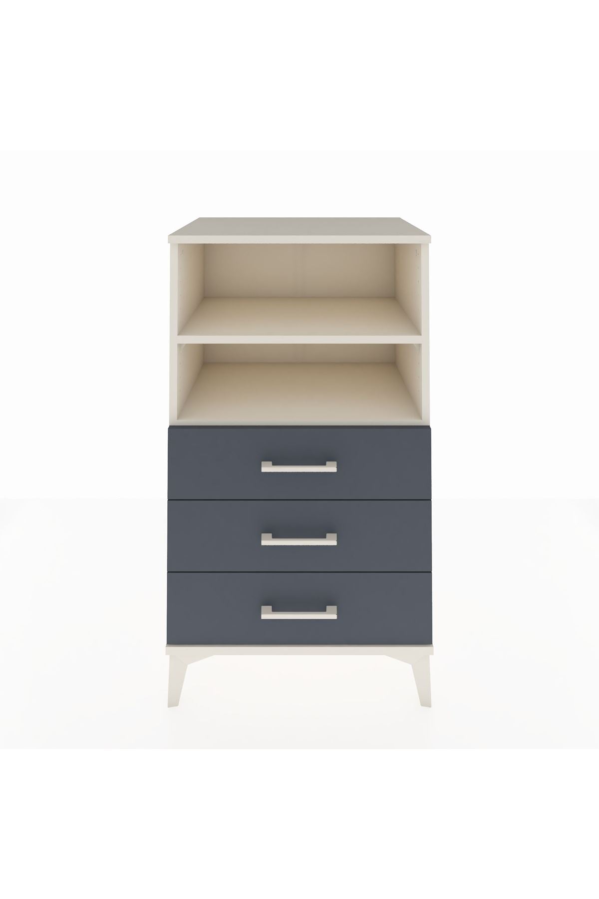 Hyperion Komodin 2 Raflı 3 Çekmeceli 60x44x106 Aytaşı-Antrasit