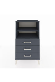 Hyperion Komodin 2 Raflı 3 Çekmeceli 60x44x106 Antrasit-Antrasit