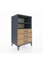 Hyperion Komodin 2 Raflı 3 Çekmeceli 60x44x106 Antrasit-Çam