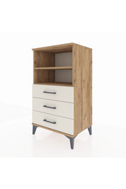 Hyperion Komodin 2 Raflı 3 Çekmeceli 60x44x106 Çam-Aytaşı