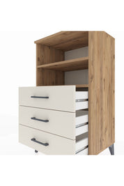 Hyperion Komodin 2 Raflı 3 Çekmeceli 60x44x106 Çam-Aytaşı