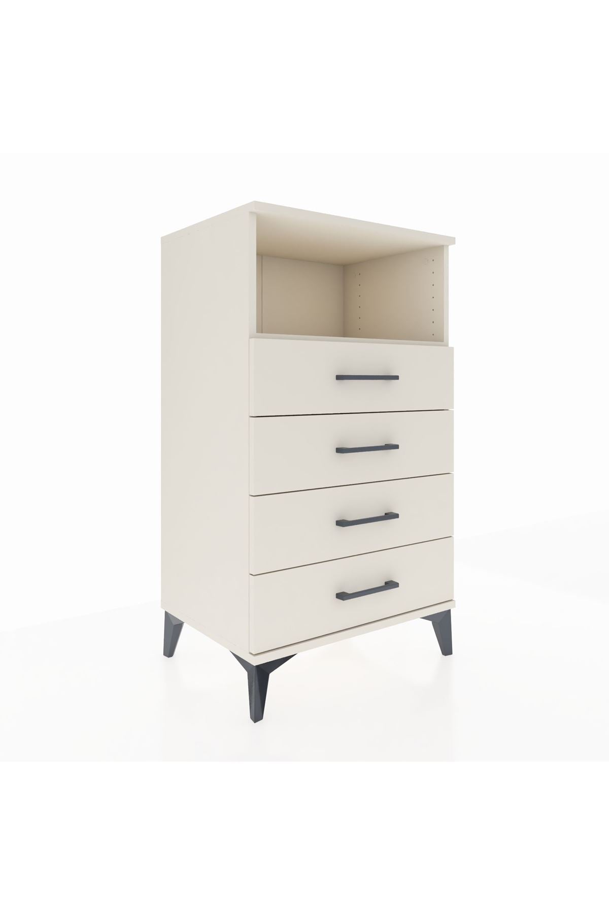 Hyperion Komodin Tek Raflı 4 Çekmeceli 60x44x106 Aytaşı-Aytaşı