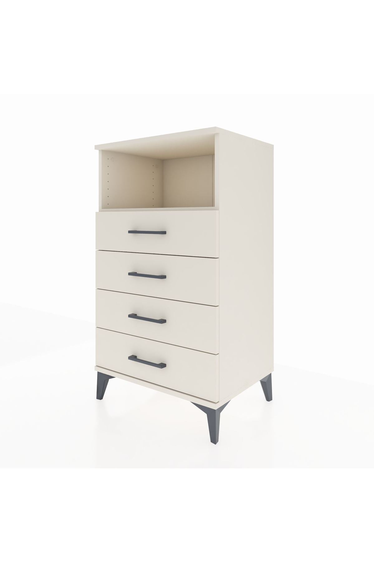 Hyperion Komodin Tek Raflı 4 Çekmeceli 60x44x106 Aytaşı-Aytaşı