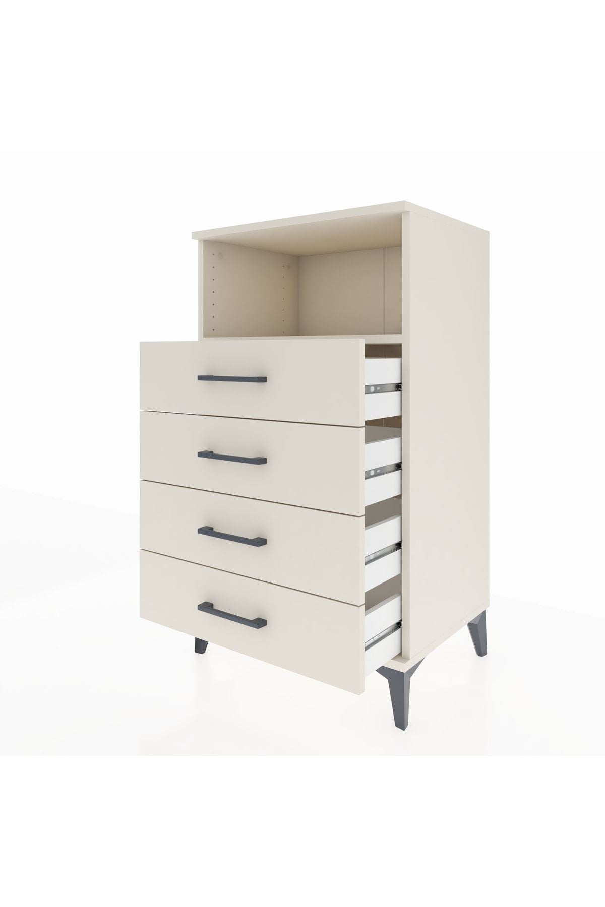 Hyperion Komodin Tek Raflı 4 Çekmeceli 60x44x106 Aytaşı-Aytaşı