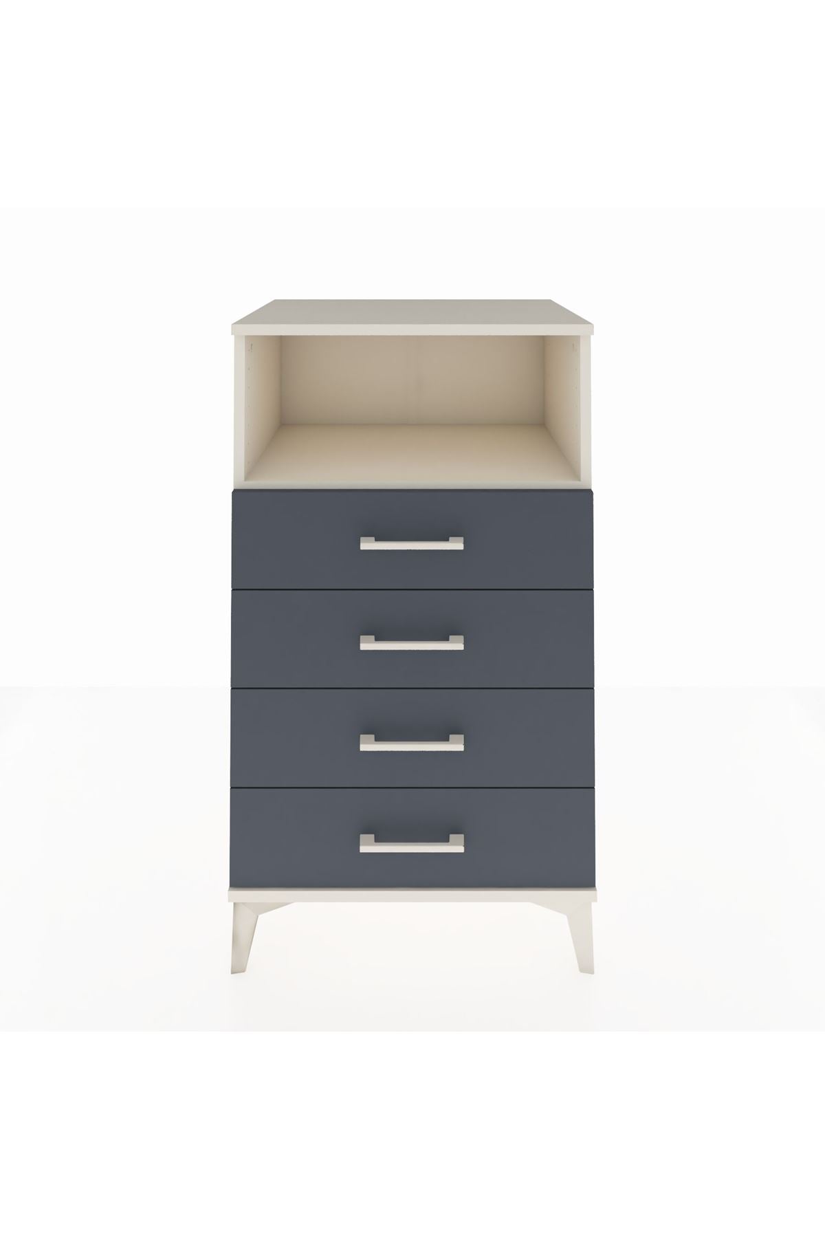 Hyperion Komodin Tek Raflı 4 Çekmeceli 60x44x106 Aytaşı-Antrasit