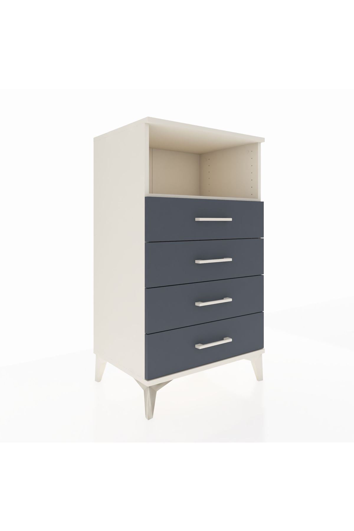 Hyperion Komodin Tek Raflı 4 Çekmeceli 60x44x106 Aytaşı-Antrasit