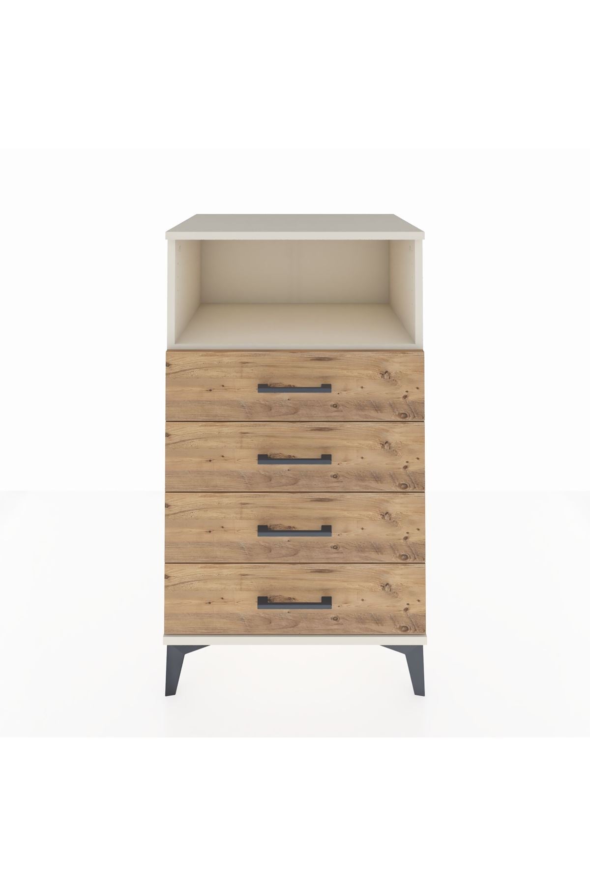 Hyperion Komodin Tek Raflı 4 Çekmeceli 60x44x106 Aytaşı-Çam